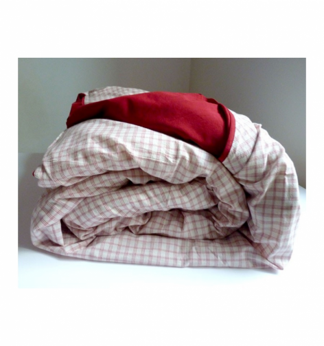 Housse de couette tissee Red Checks Amaryllis